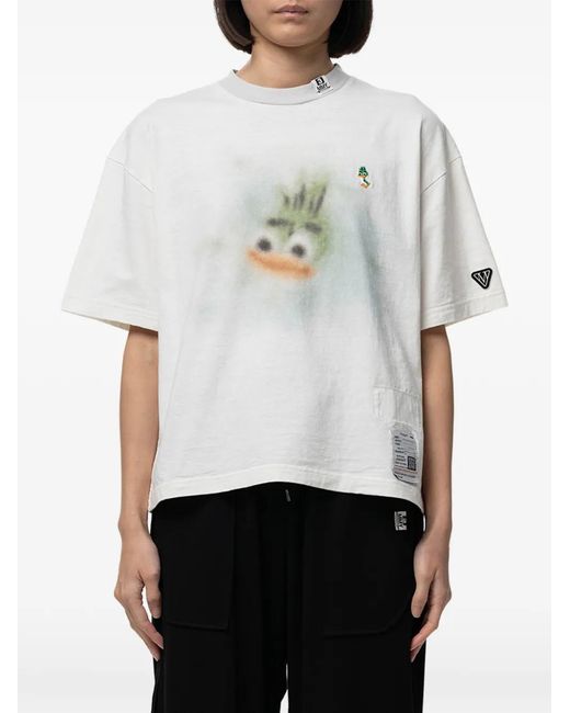 Maison Mihara Yasuhiro White Leon Cotton T-Shirt