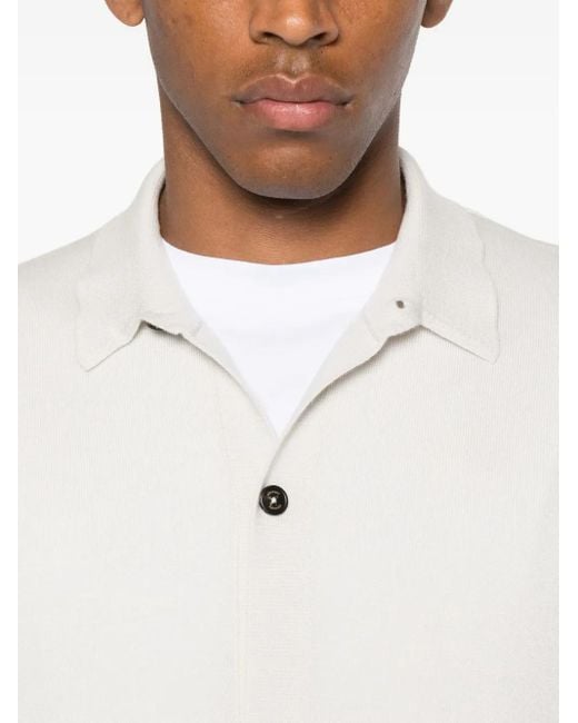 Eleventy Button-Down Wollen Overhemd in het White voor heren