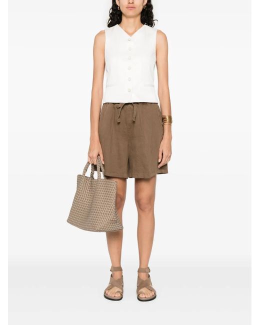 Briglia 1949 Brown Linen Shorts