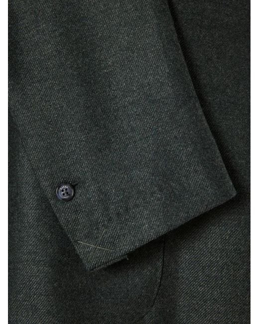 Barba Napoli Black Single-Breasted Notched-Lapel Blazer for men