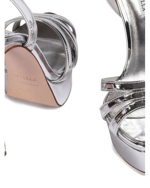 Le Silla White 140Mm Lola Platform Sandals