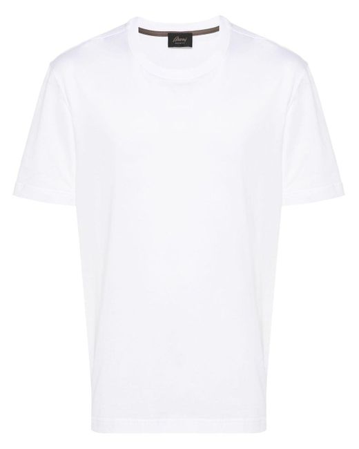 Brioni T-Shirt mit Rundhalsausschnitt in White für Herren