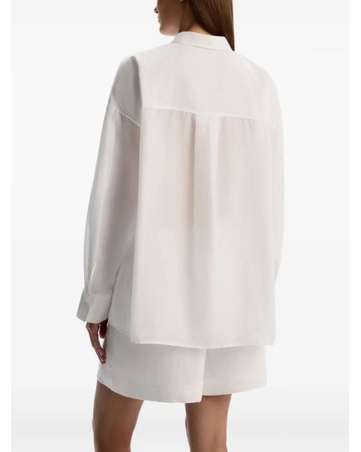 12 STOREEZ White Chemise À Manches Longues