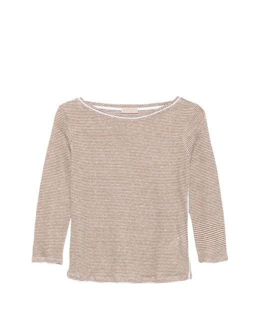 Purotatto Natural Striped Top