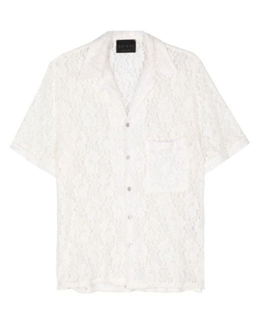 Saint Studio White Lace Shirt for men