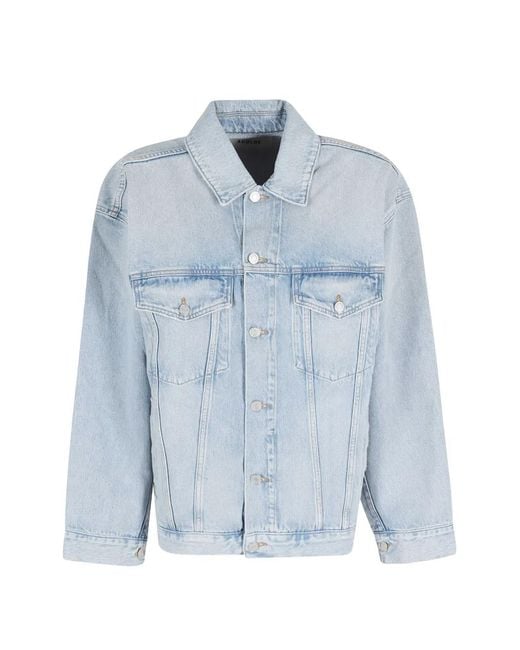 Agolde Blue Jeansjacke Mit Knopfleiste