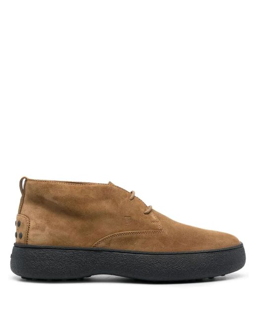Tod's Brown W.G. Desert Suede Boots for men