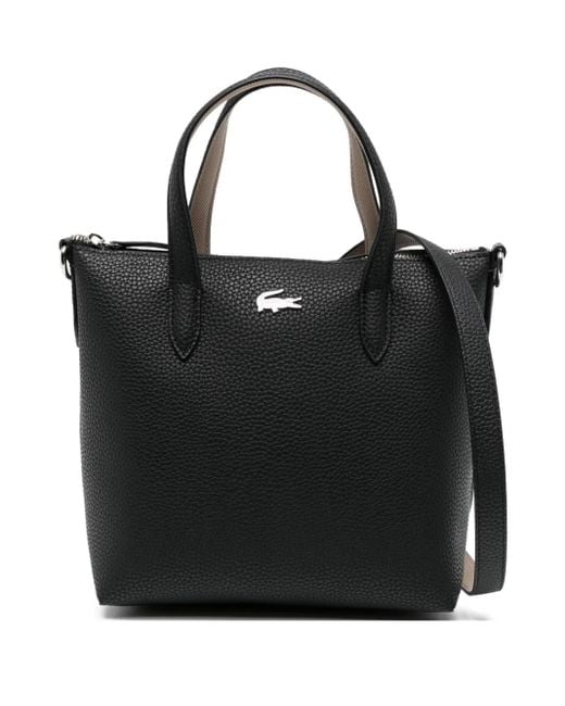 Lacoste Black Anna Vertical Tote Bag