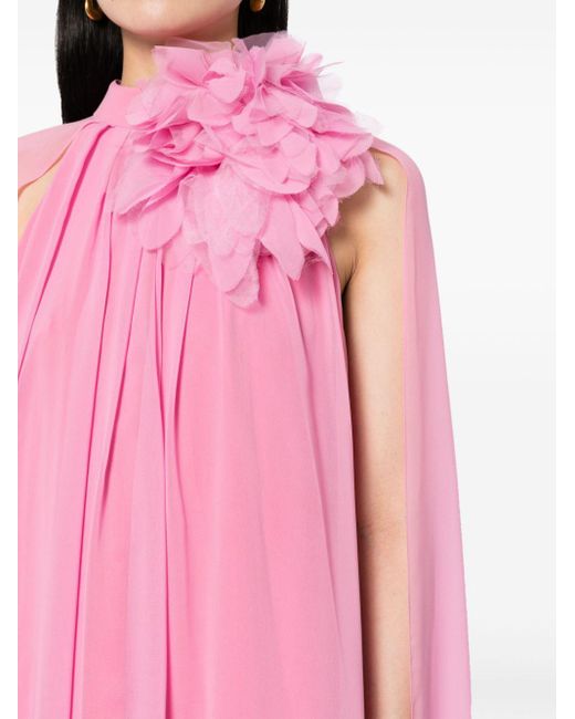 Robe longue Helena à appliques fleurs Sachin & Babi en coloris Pink
