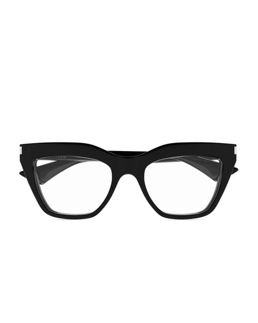 Saint Laurent Black Square-Frame Glasses