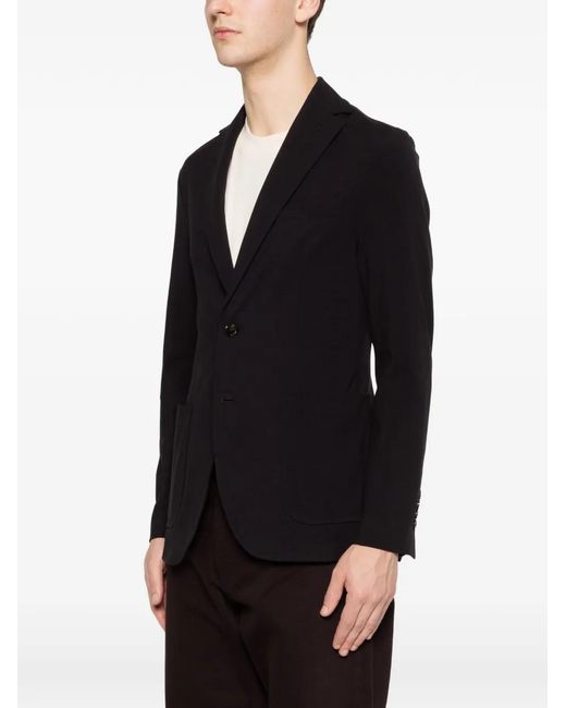 Circolo 1901 Black Welt-Pocket Two-Button Blazer for men