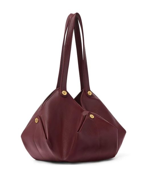 Versace Purple Protea Nappa Shoulder Bag