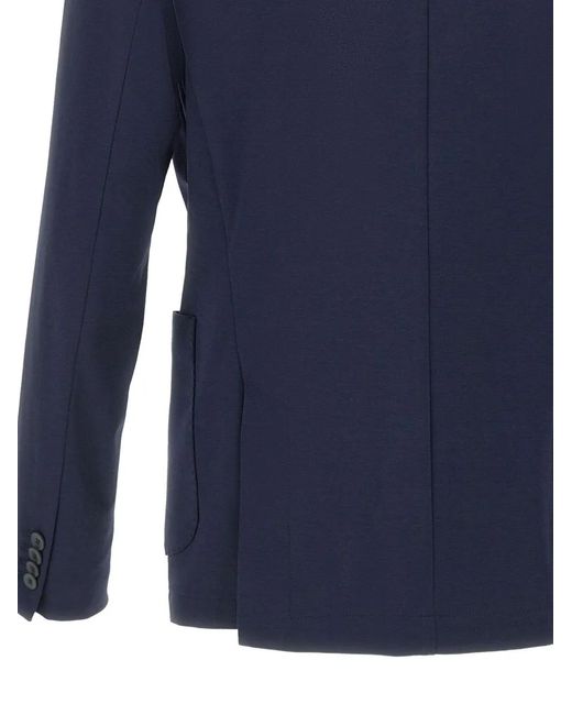 Diktat Blue Two-Button Patch-Pocket Blazer for men