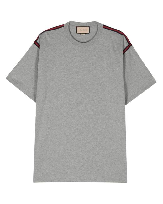 Gucci T-Shirt mit Webstreifen in Gray für Herren