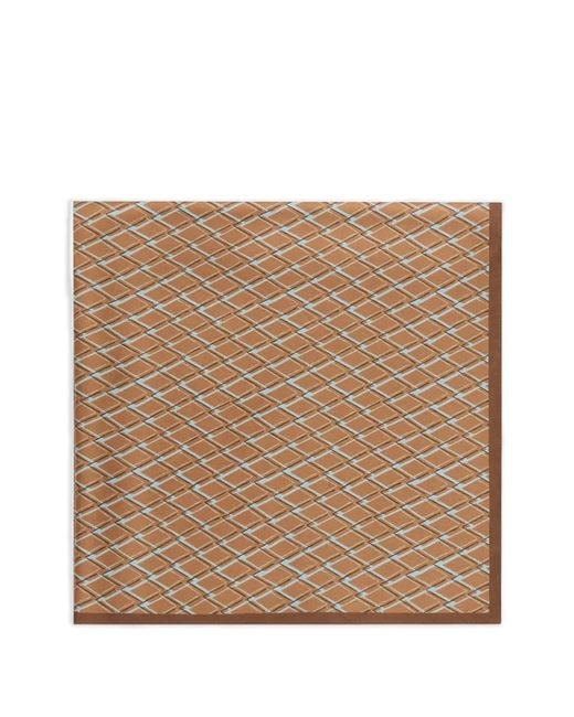 Slowear Natural Patterned Silk Scarf for men