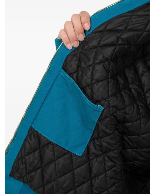 KAMIYA Blue Boro Distressed Zip-Up Jacket for men