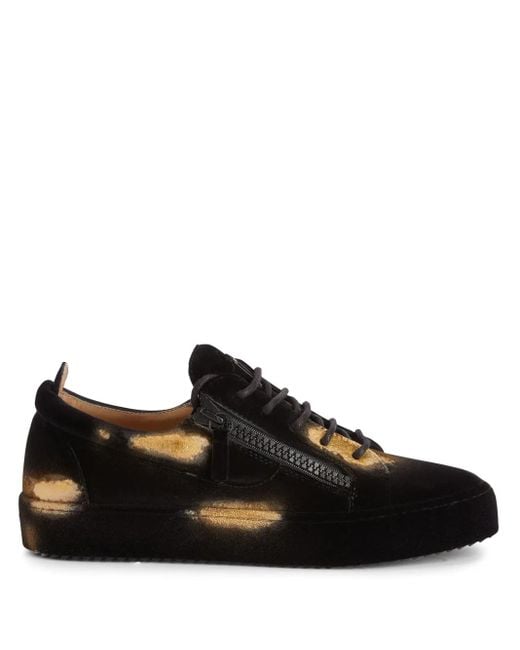 Giuseppe Zanotti Black Gail Suede Sneakers