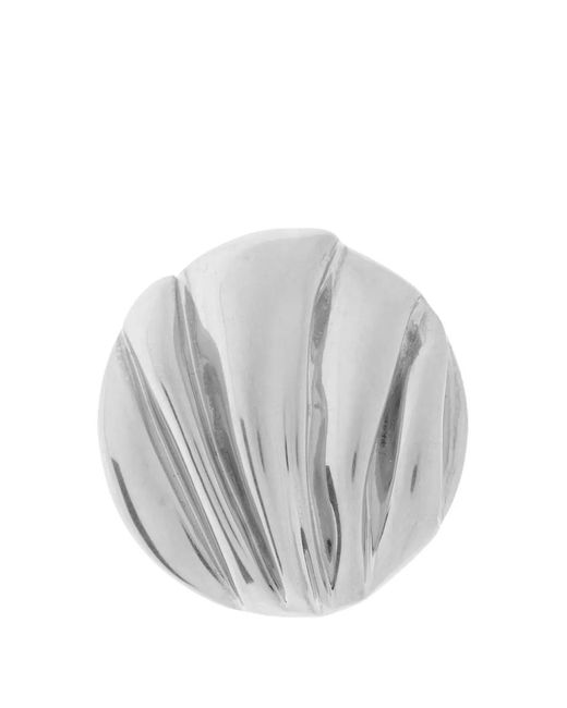 Chloé White Pleats Ohrclips