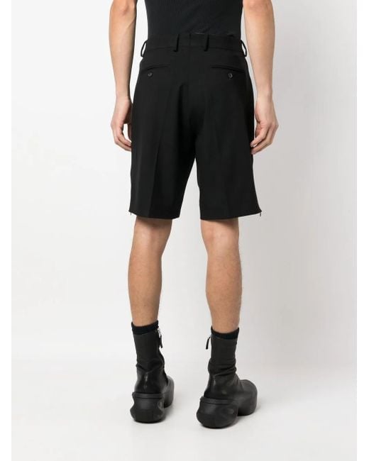 VTMNTS Black High-Waist Tailored Shorts for men