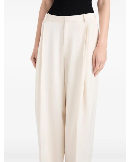 Proenza Schouler White Clementina Twill Pleated Trousers