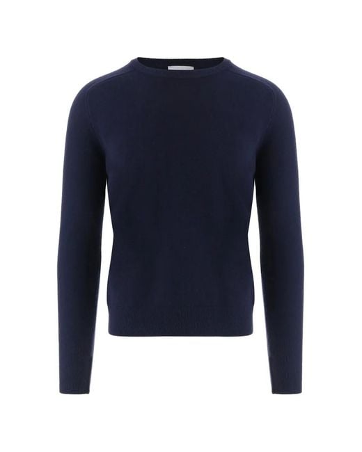 Oliver Lattughi Blue Crew-Neck Raglan-Sleeve Sweater for men