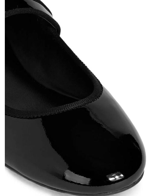 Stuart Weitzman White Alice Buckle-Strap Ballet Flats