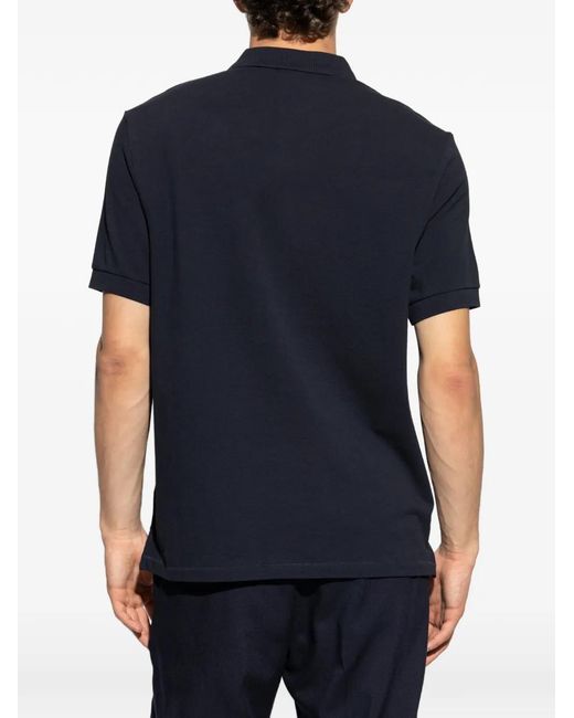 Paul Smith Blue Zebra-Patch Polo Shirt for men