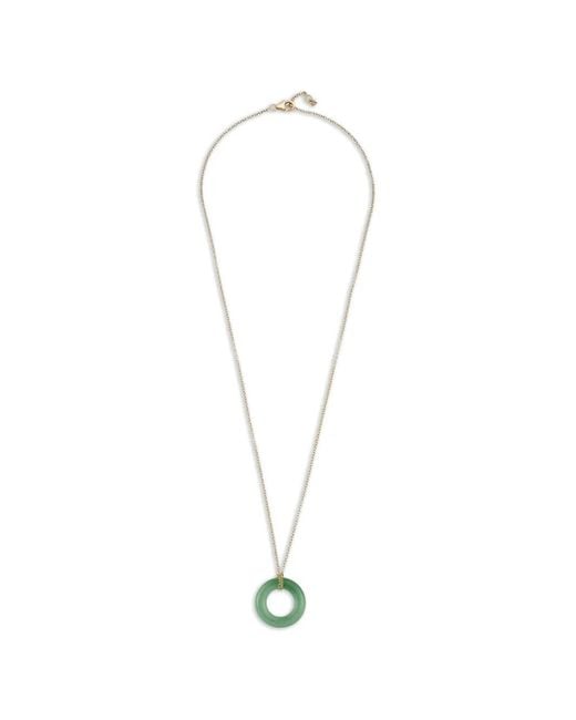 Mateo White Donut Jade Necklace
