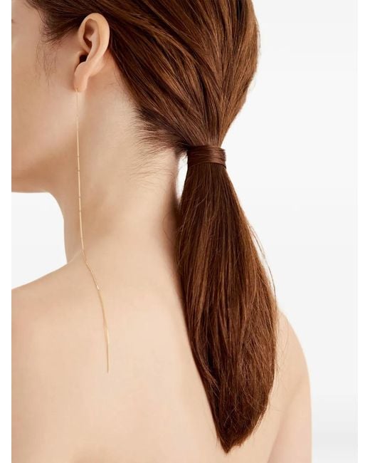 Shihara White Construction Lines Chain-Link Earring