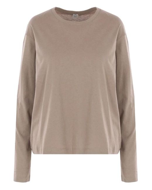 T-Shirt A Maniche Lunghe di Totême  in Brown
