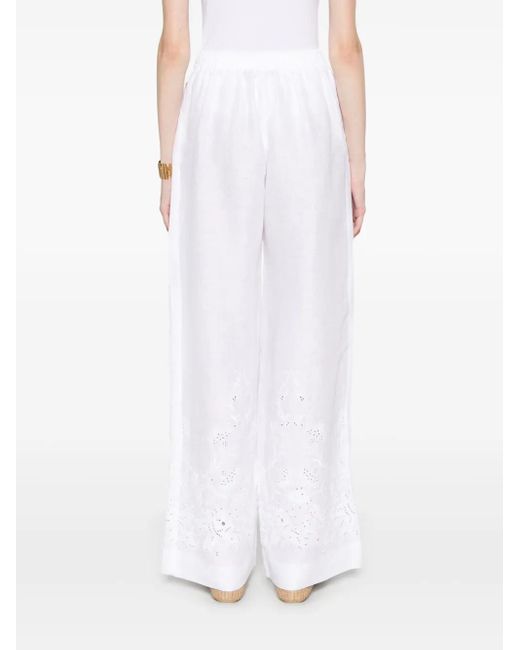 Ermanno Scervino エンブロイダリー パンツ White