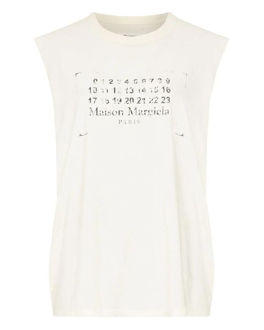 Maison Margiela Katoenen Tanktop in het White