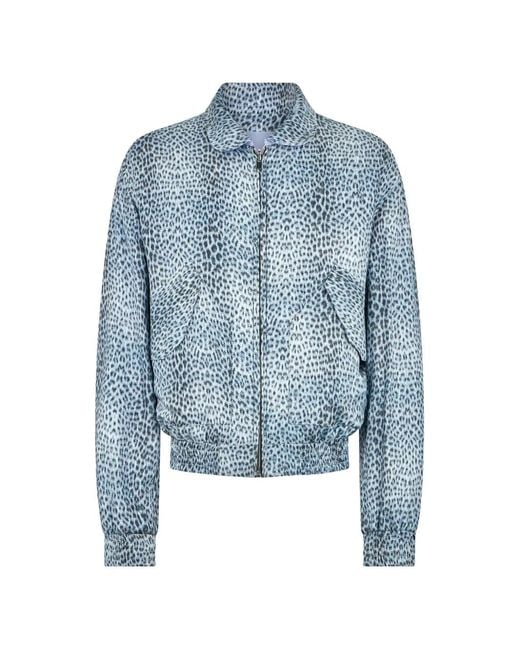 Roberto Cavalli Blue Baby Jaguar Reversible Jacket for men