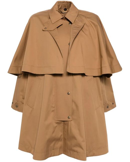 Chloé Brown Gabardine-Parka