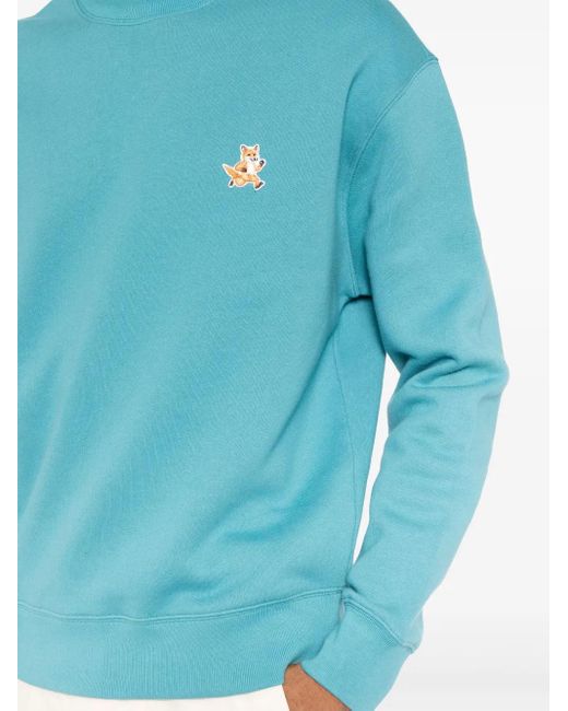 Maison Kitsuné Blue Speedy Fox Patch Sweatshirt for men