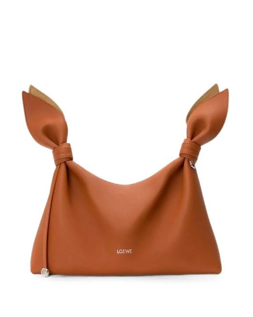 Loewe Brown Medium Scarf Knot-Detail Cross Body Bag