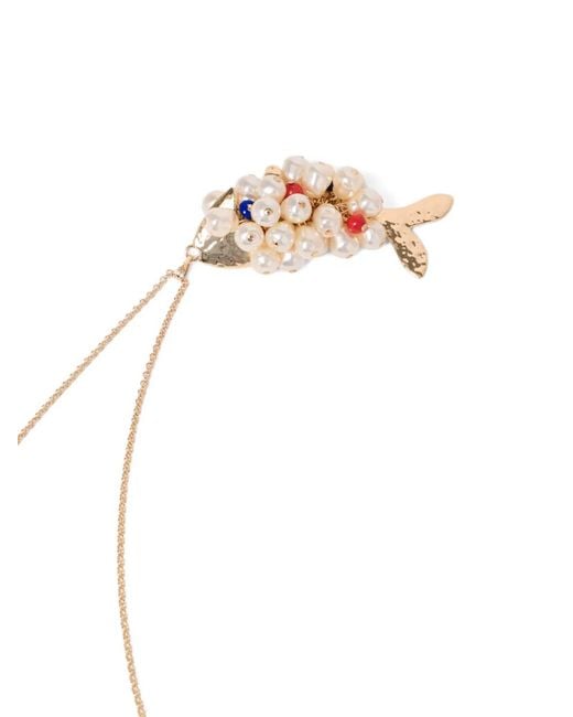 Collier À Perles Maje en coloris White