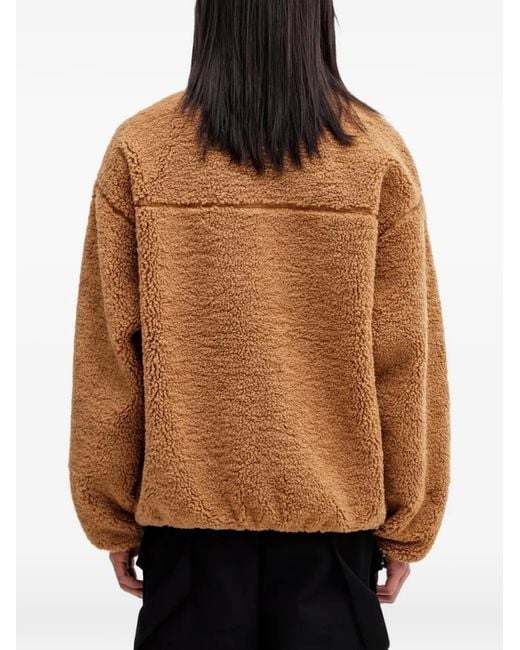 Aape By A Bathing Ape Brown Zip-Up Fleece Sweatshirt for men