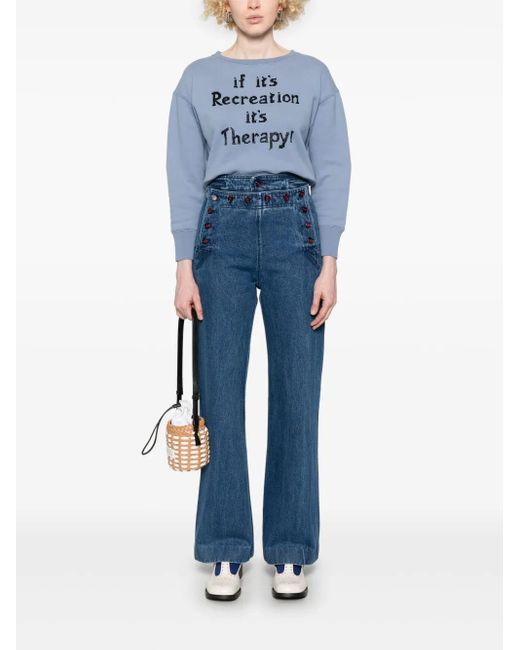 Bode Blue Recreation Sweatshirt