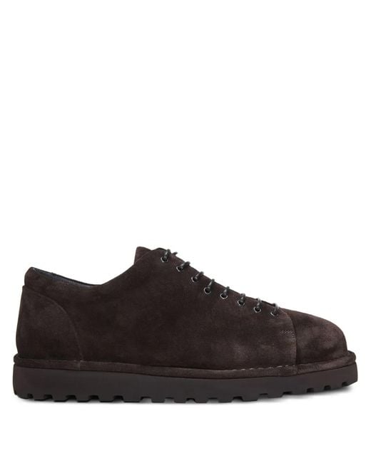 Marsèll Brown Lace-Up Suede Derby Shoes for men