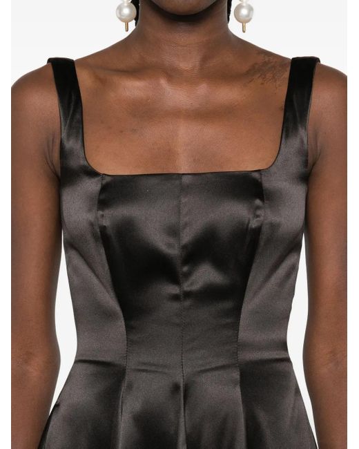 ROSERRY Black Square-Neckline Maxi Dress
