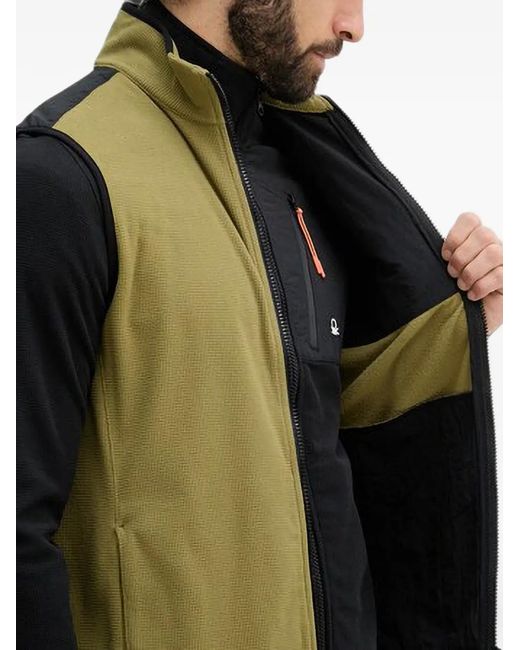 Benetton Green Polartec Two-Tone Zip-Up Gilet for men