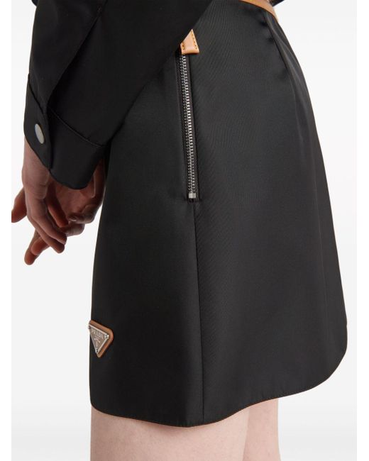 Minifalda Re-Nylon Prada de color Black