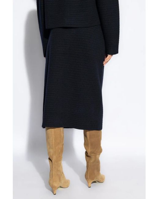 Fabiana Filippi Blue Knit Pencil Skirt