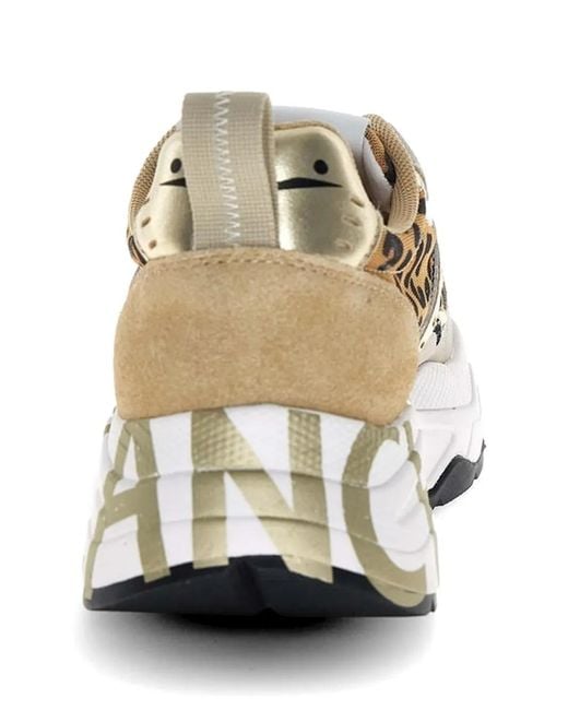 Voile Blanche White Club105 Leopard-Print Sneakers