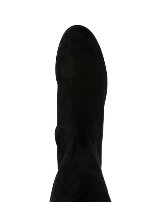 Maison Skorpios Black Stefania Knee-High Suede Boots