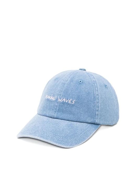 Maison Labiche Blue Embroidered Cap