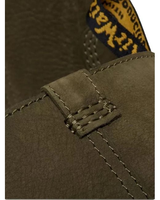 Dr. Martens Green Leather Platform Boots