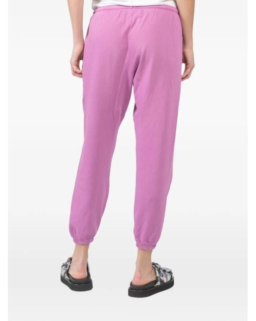 Freecity Purple Large Graphic-Print Sweatpants