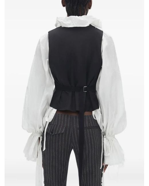 Ann Demeulemeester Stanse Pinstripe Waistcoat Gray